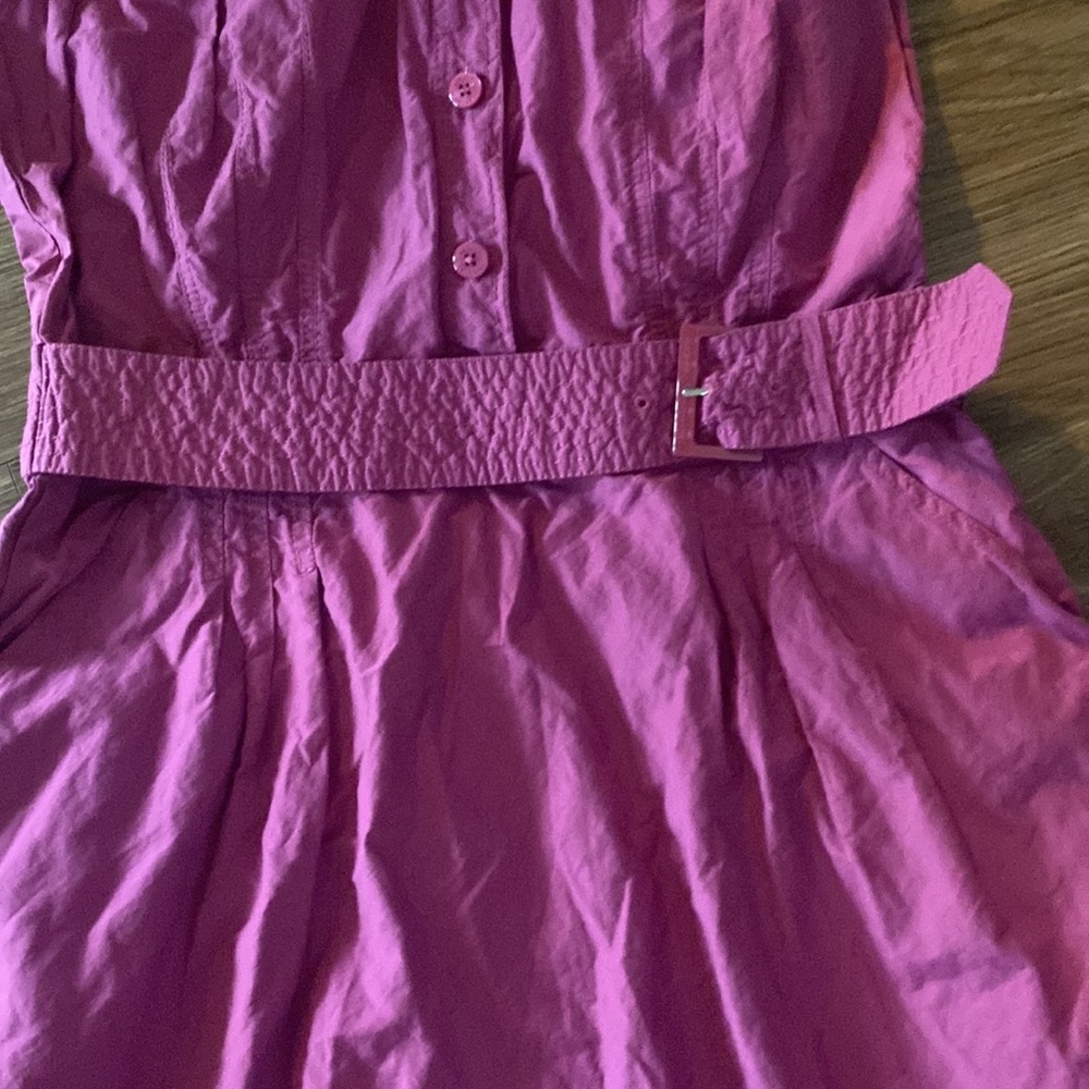 Armani Collezioni cotton blend active sport dress. Belted pockets designer Sz 10 - Picture 6 of 13